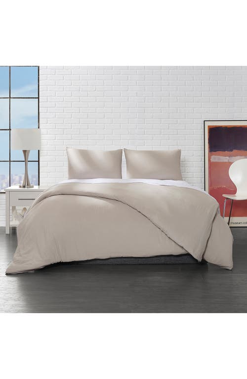 Ella Jayne Home Triple Brushed Duvet Cover & Sham Set In Taupe