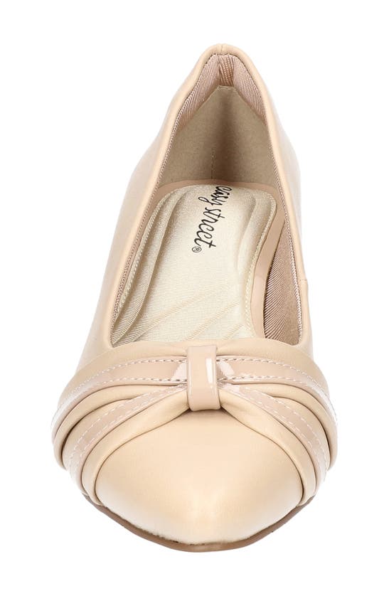 Shop Easy Street Millie Ruched Pump In Nude