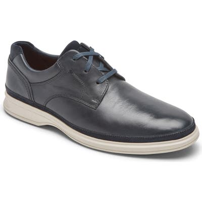 Rockport Dressports 2 Go Plain Toe Derby- Blue