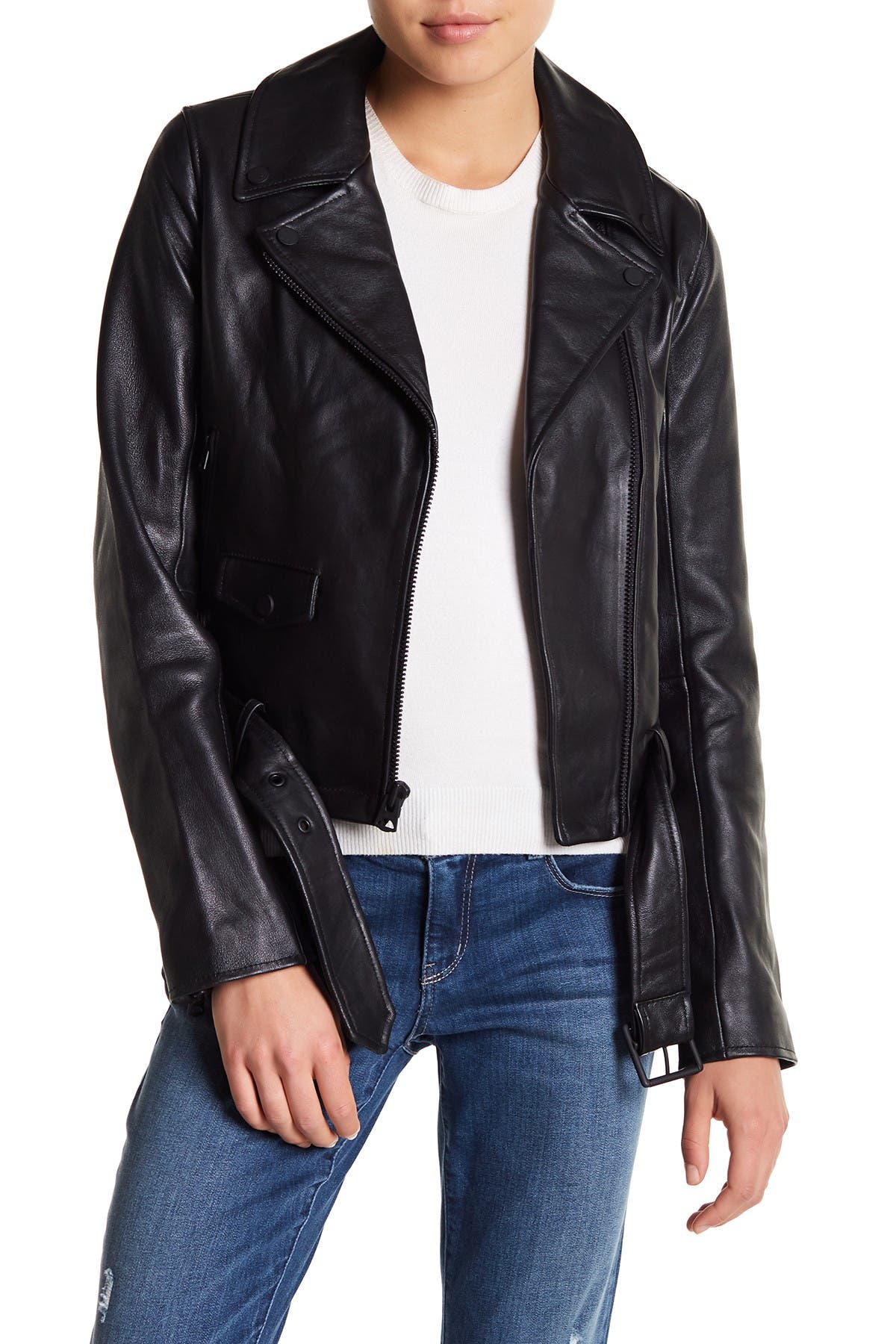 7 for all mankind leather jacket