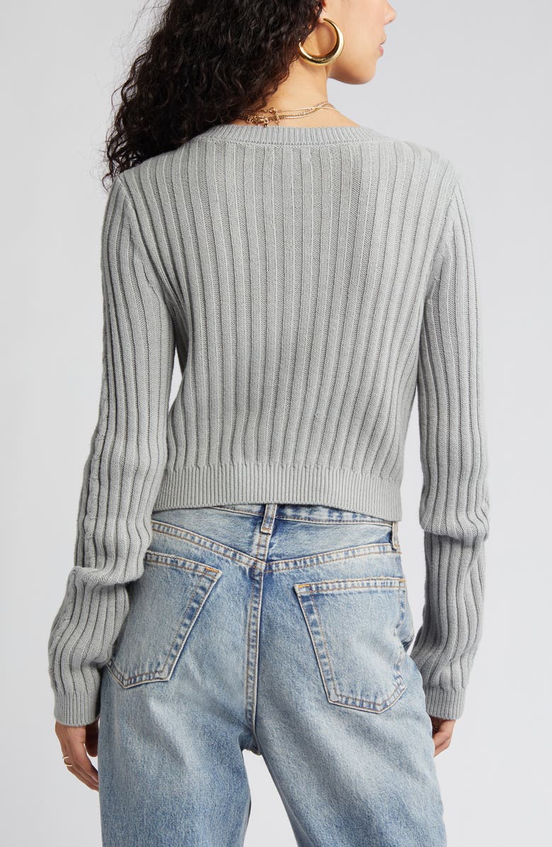 BP. Crewneck Cable Knit Sweater | Nordstrom