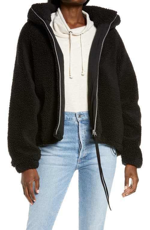 UGG(r) Olympia Faux Shearling Hooded Jacket in Black