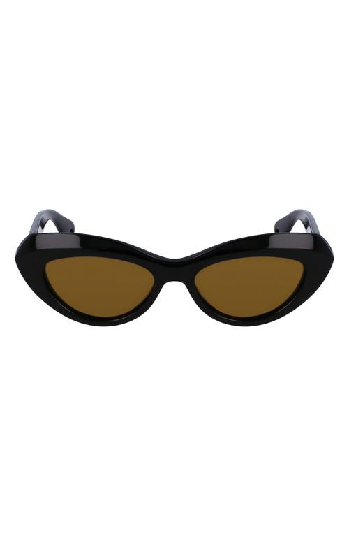 Lanvin 53mm Cat Eye Sunglasses in Black