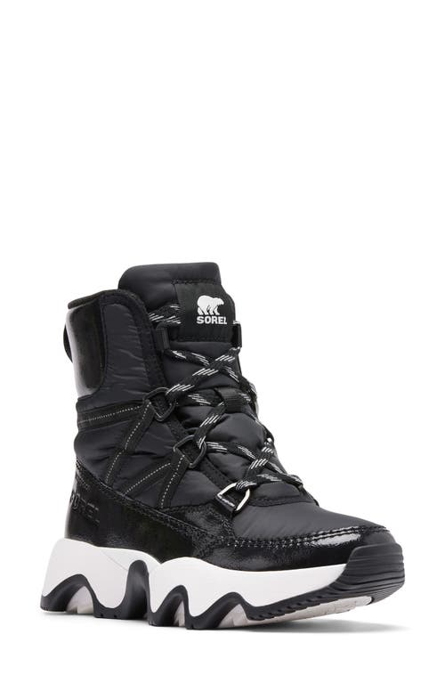 Shop Sorel Kinetic Impact Sport Waterproof Boot In Black/sea Salt