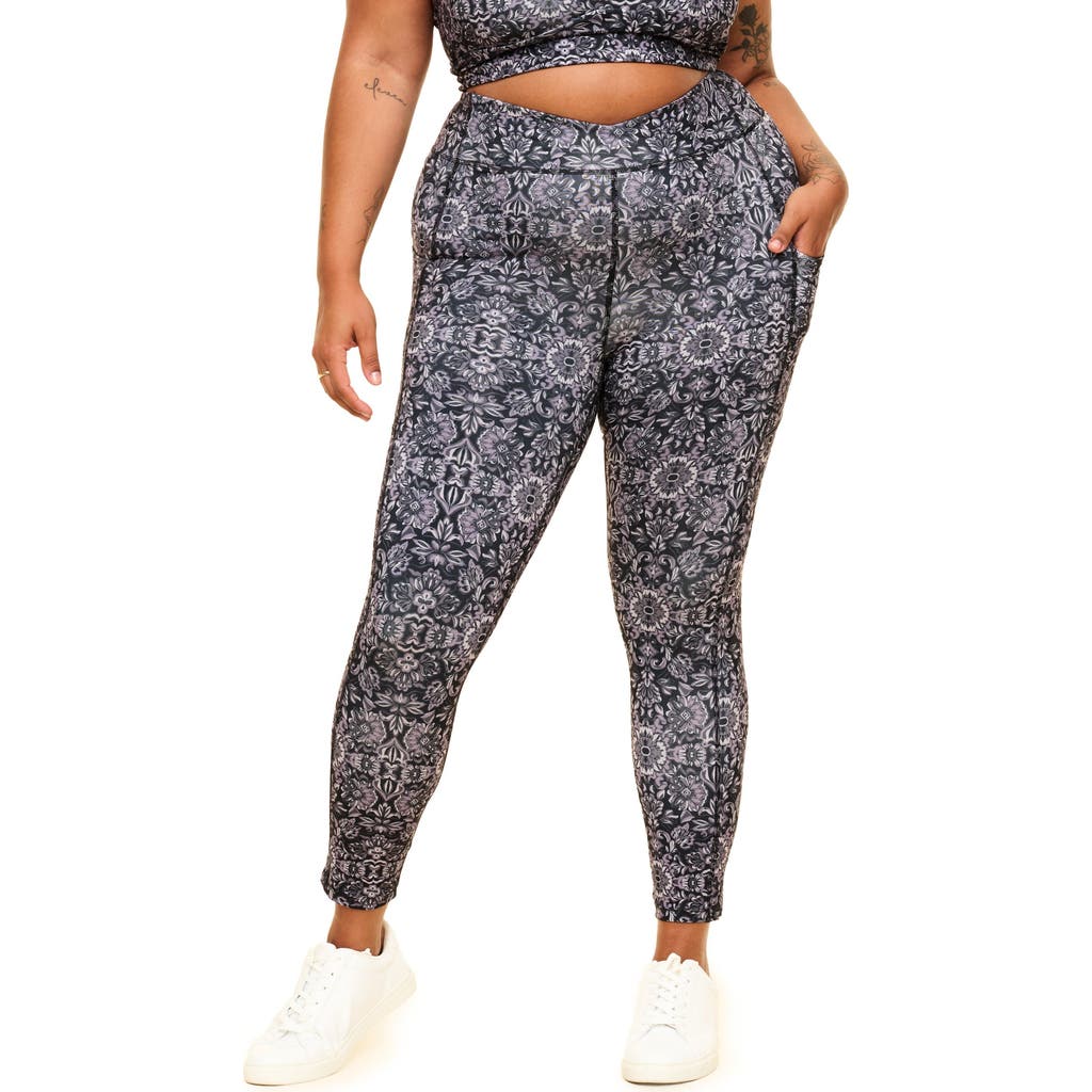 Adore Me Lotus Lotus Leggings In Geo Black