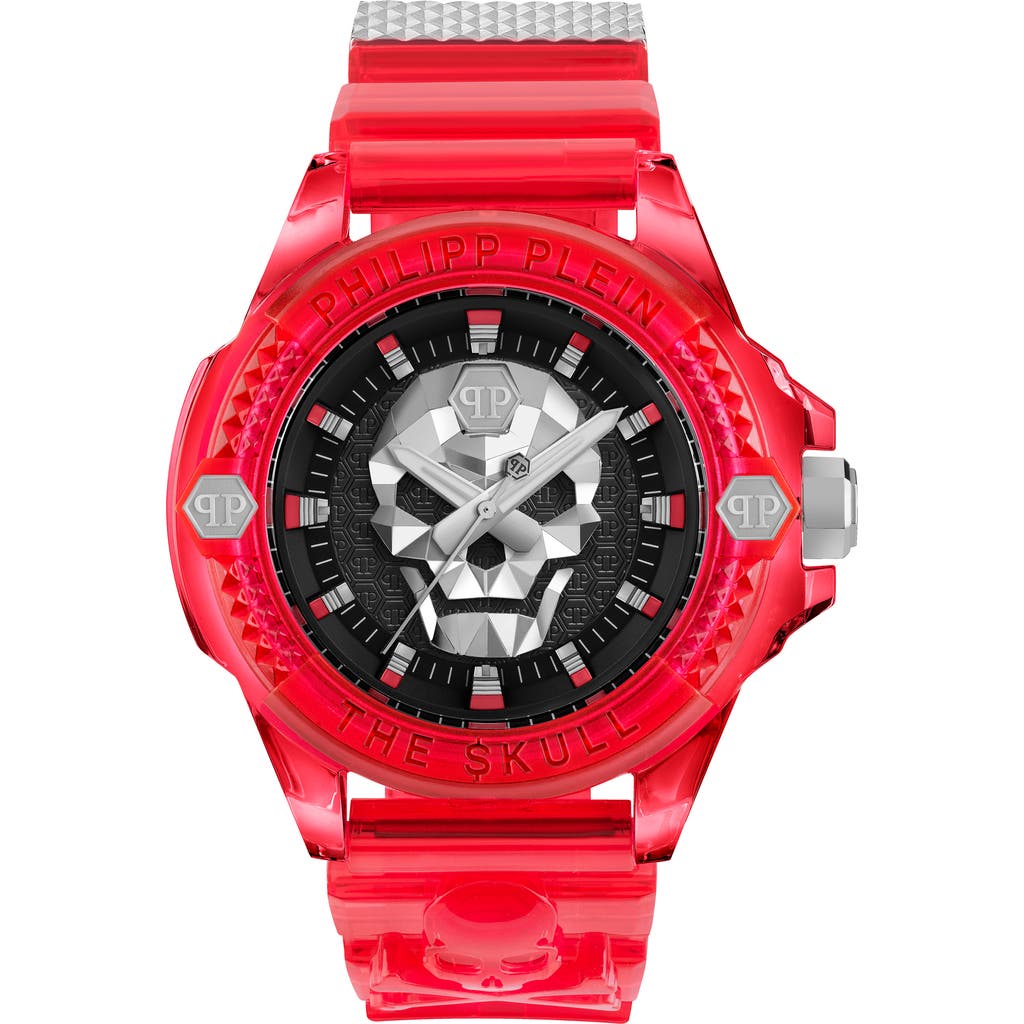 Philipp Plein The $kull Tech Edit Watch In Transparent Red