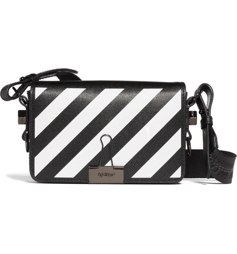 Off-White Diagonal Stripe Mini Flap Bag | Nordstrom
