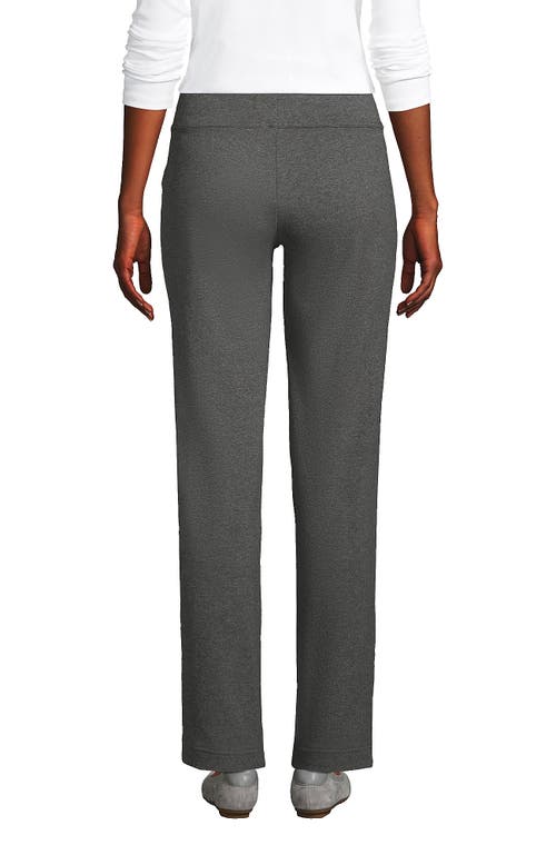 Shop Lands' End Starfish Mid Rise Straight Leg Pants In Charcoal Heather