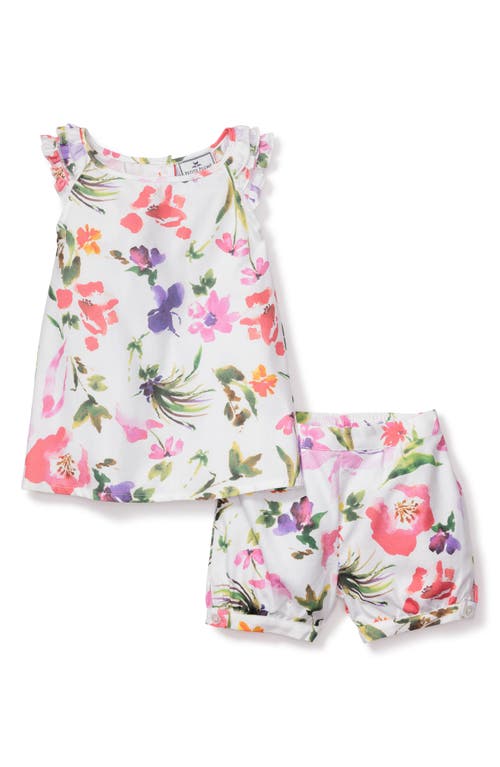 Petite Plume of Giverny Two-Piece Short Pajamas White at Nordstrom,