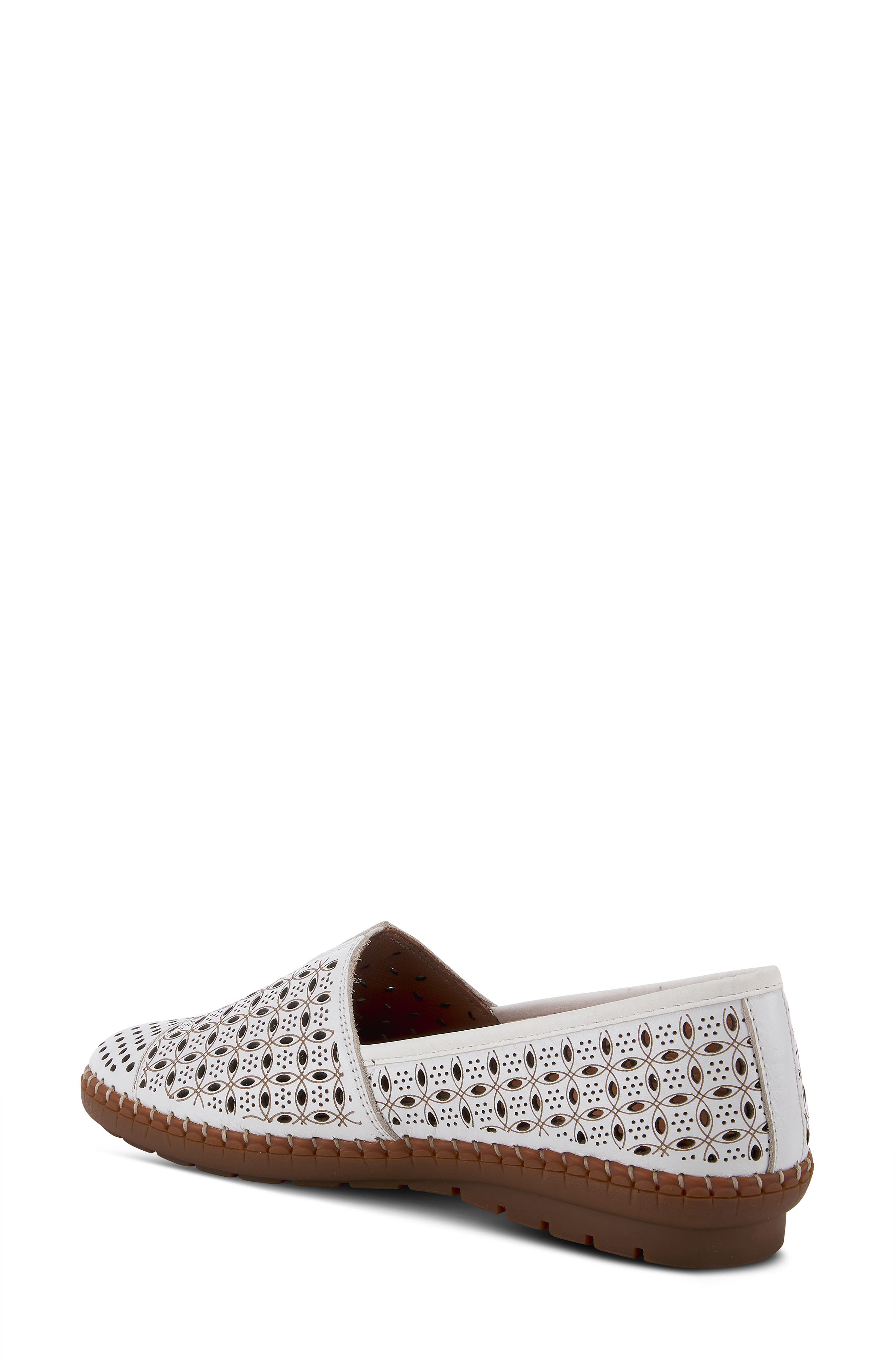 Spring Step Oralis Perforated Leather Loafer in White