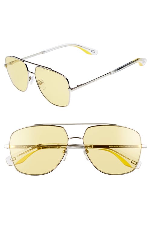Marc Jacobs 58mm Navigator Sunglasses in Pale/Yellow