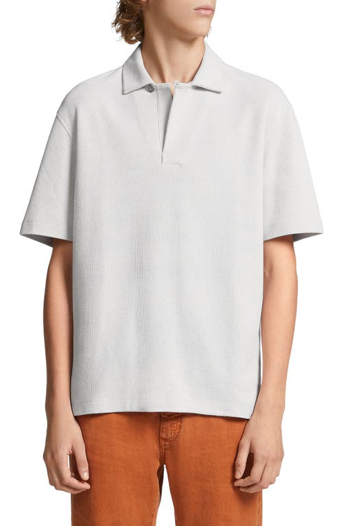 ZEGNA Honeycomb Short Sleeve Cotton Polo Oatmeal at Nordstrom, Us