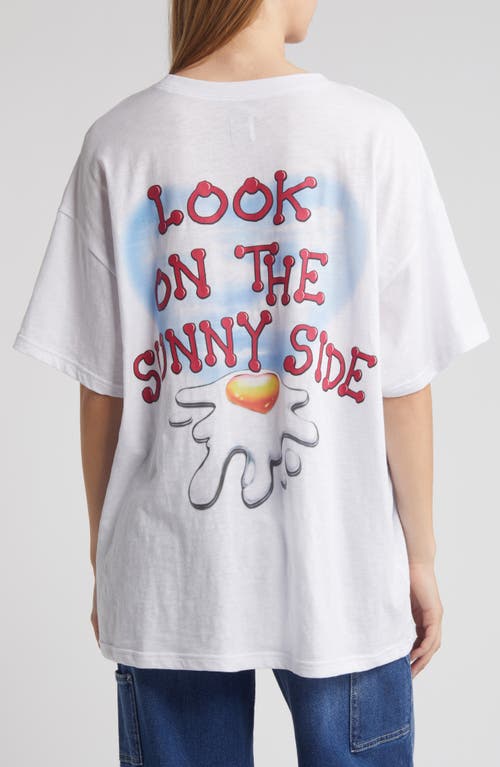 Shop Boys Lie Sunny Side Boyfriend T-shirt In White