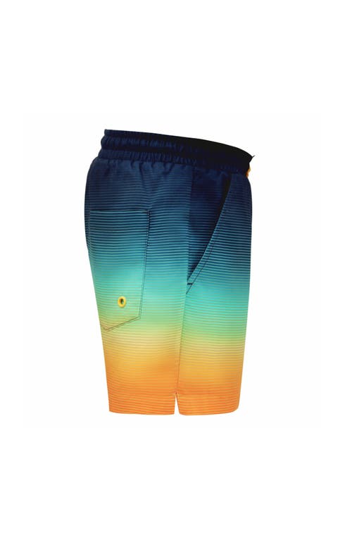 Rokka&rolla Kids' Compression Liner Swim Trunks Upf 50+ In Neon Stripe