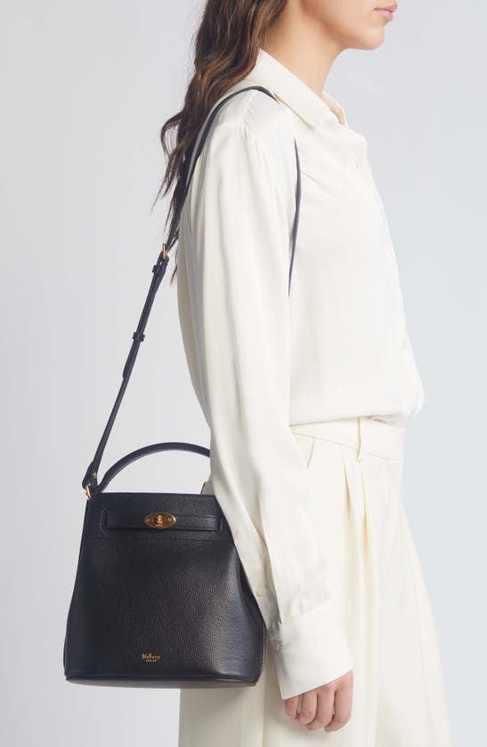 Shop Mulberry Small Islington Classic Leather Bucket Bag In Black