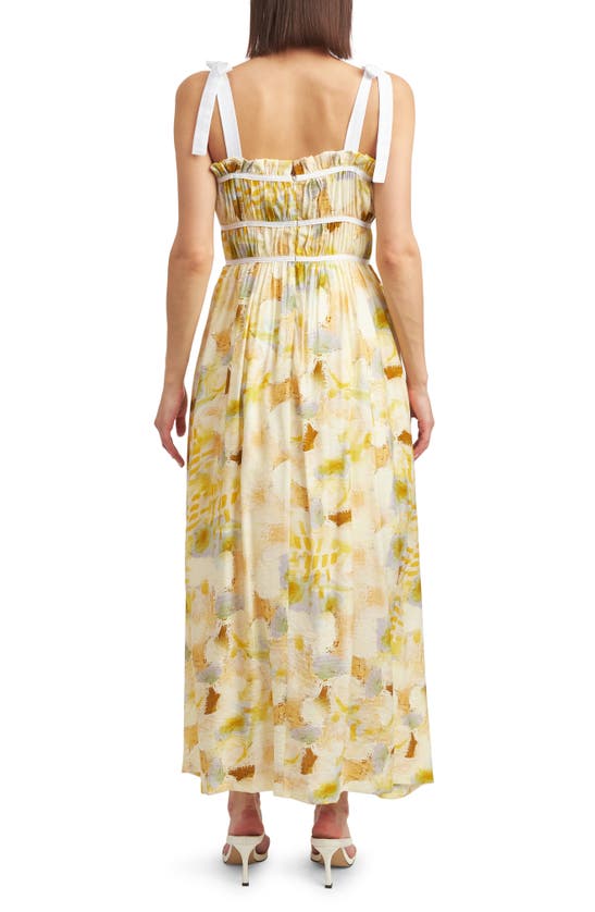 En Saison Torrey Midi Dress In Yellow Combo
