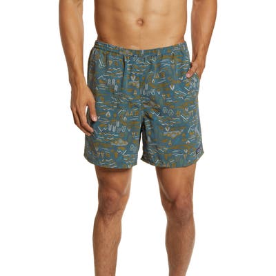 Patagonia Baggies 5-Inch Swim Trunks, Blue/green