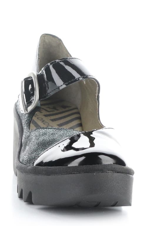 Shop Fly London Baxe Mary Jane Pump In 004 Black/green