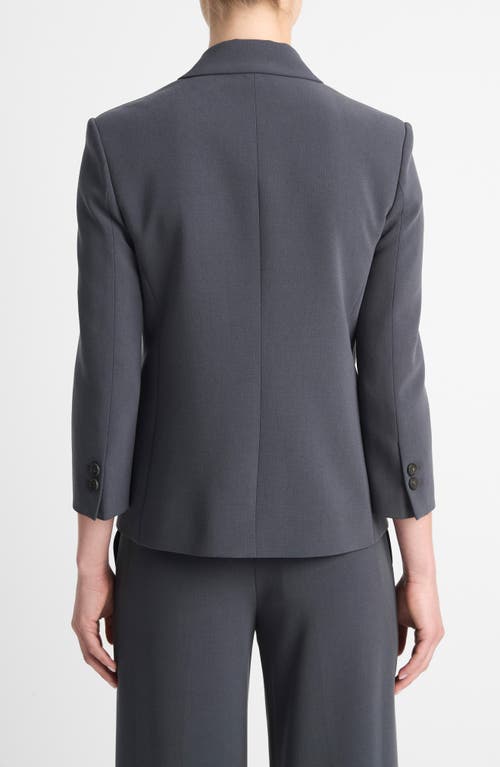 Shop Vince Shrunken Blazer In Graphite