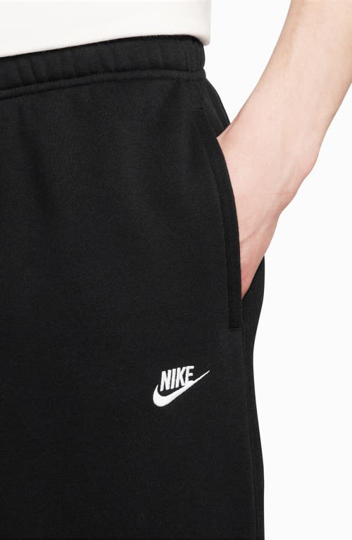 Shop Nike Club Fleece Bungie Pants In Black/black/white