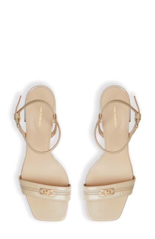 Bruno Magli Phoebe Ankle Strap Sandal In Beige Patent