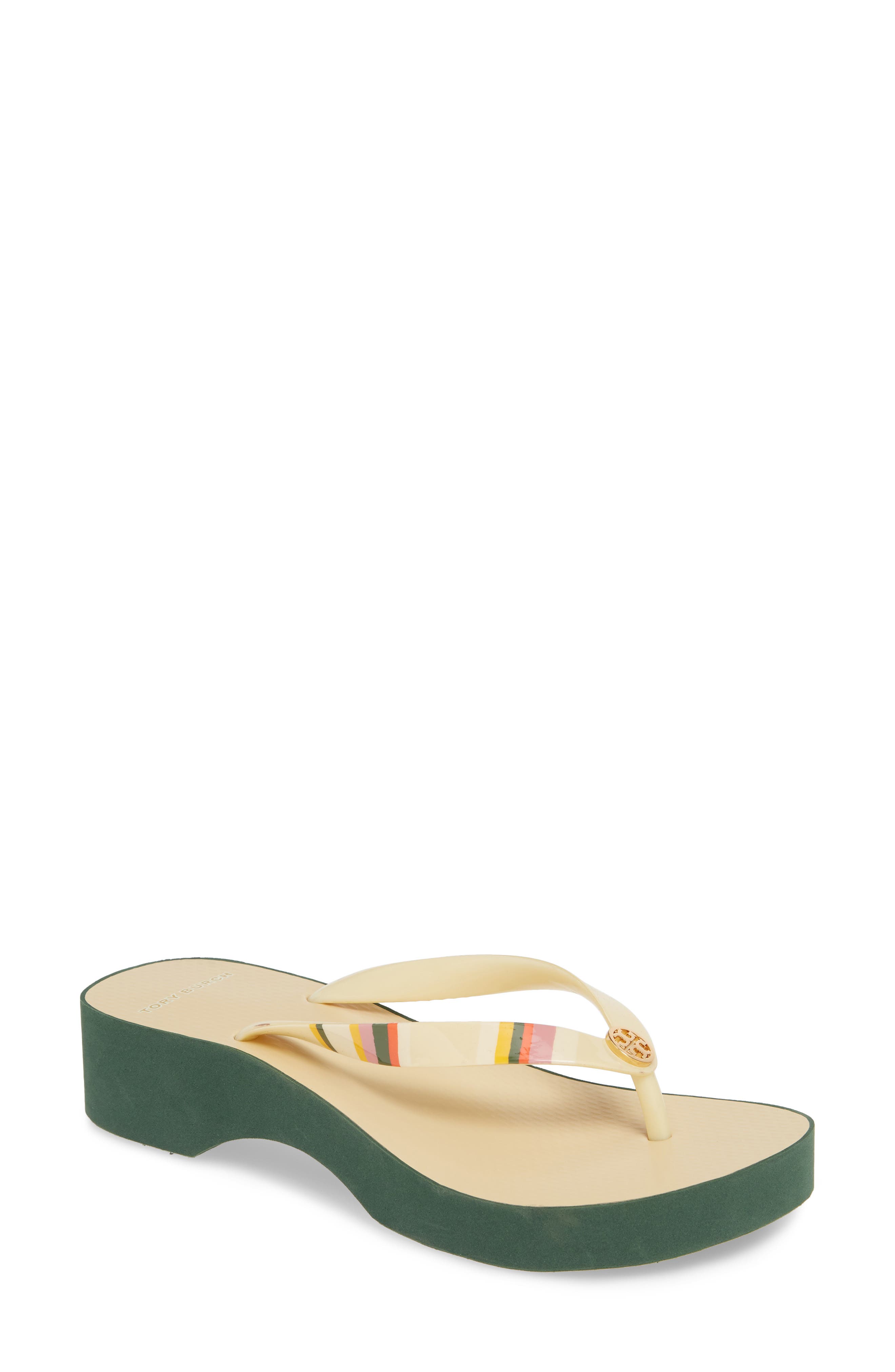 Tory Burch Wedge Flip Flop, White