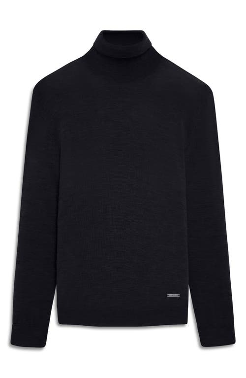 Bugatchi Sawyer Merino Wool Turtleneck Sweater In Black