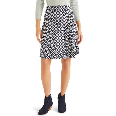 Boden Printed Jersey Skirt, Blue