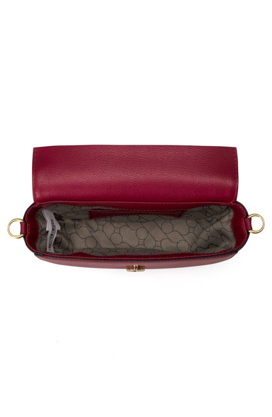 Shop Oryany Lottie Leather Saddle Crossbody Bag In Red