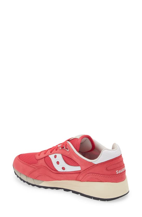 Shop Saucony Shadow 6000 Running Shoe In Red/ White