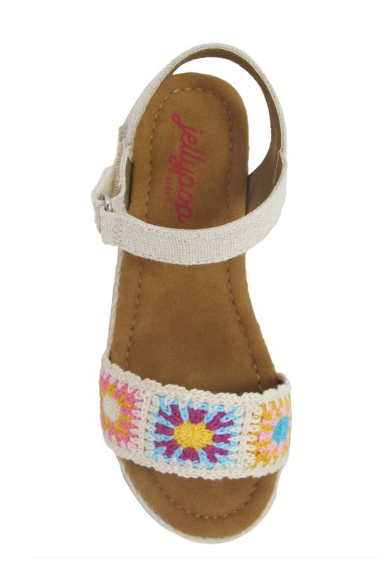 Shop Jellypop Kids' Yvette Espadrille Sandal In Natural Multi