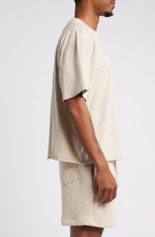 Shop Elwood Core Crop Organic Cotton Tee In Oatmeal