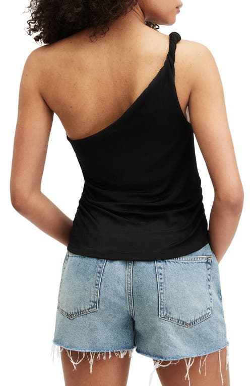 Allsaints Echo One-shoulder Top In Black