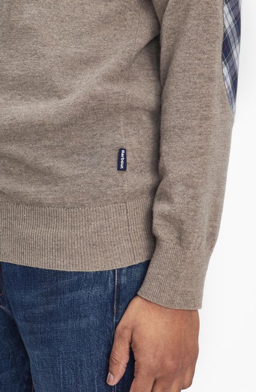 Shop Barbour Marlow Merino Wool & Cashmere Half Zip Sweater In Stone