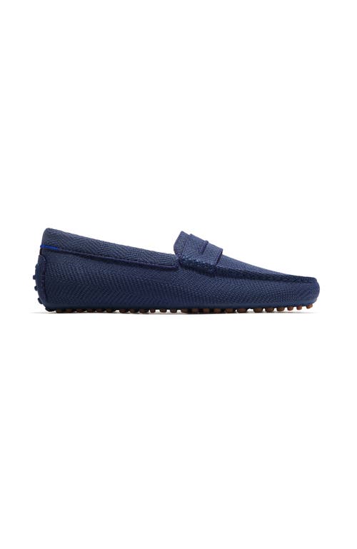 Rothys Rothy's The Driving Loafer In Navy Herringbone