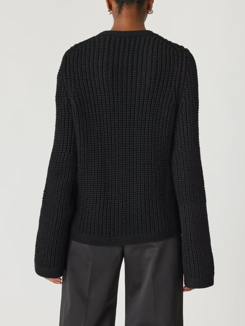 Shop Rebecca Taylor Novlety Wool Toggle Cardi In Black