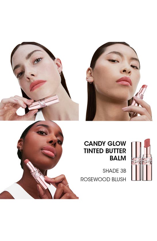 Saint Laurent Candy Glow Sheer Butter Balm In 3b Rosewood Blush