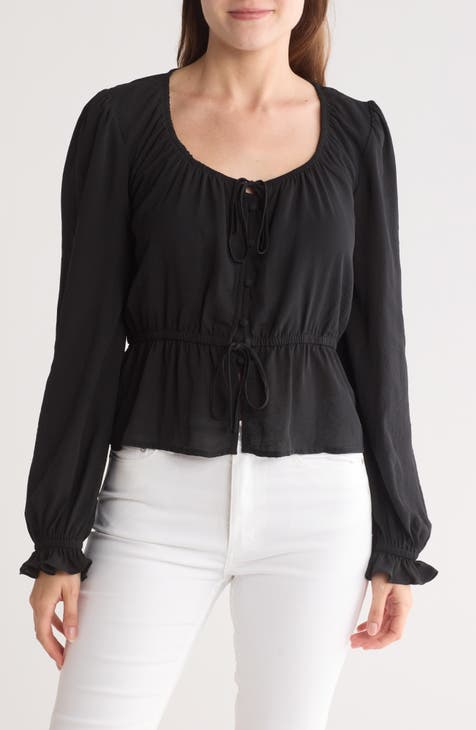 Woven Peplum Top