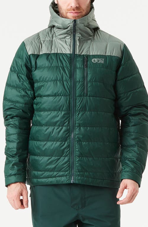 Picture Organic Clothing Water Repellent Mid Puffer Down Jacket in Laurel Wreath Ponderosa Pine 