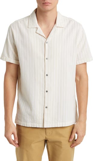 Rails Sinclair Textured Stripe Camp Shirt | Nordstrom