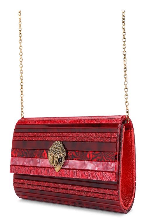 Shop Kurt Geiger London Party Eagle Clutch In Open Red