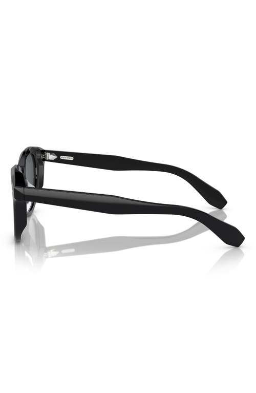 Oliver Peoples N.05 48mm Polarized Small Round Sunglasses In Black