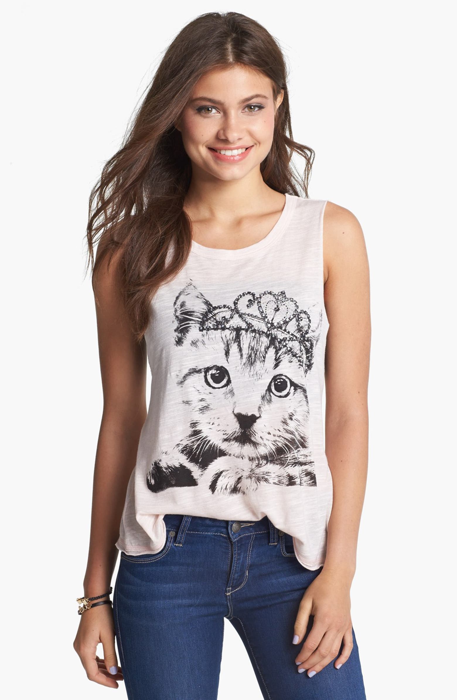 Mary Jane 'Kitty' Muscle Tank (Juniors) | Nordstrom