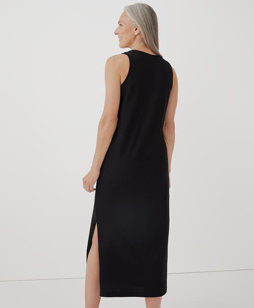 Pact Organic Softspun Tank Midi Dress In Black