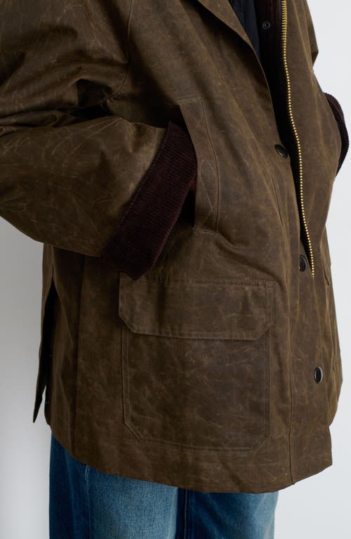 Shop Alex Mill Madison Waxed Cotton Jacket In Brown