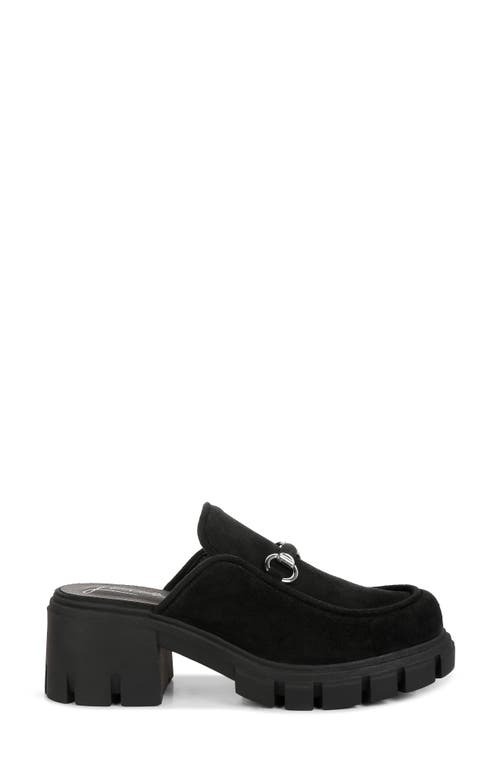 London Rag Prosper Velvet Slip On Loafers In Black