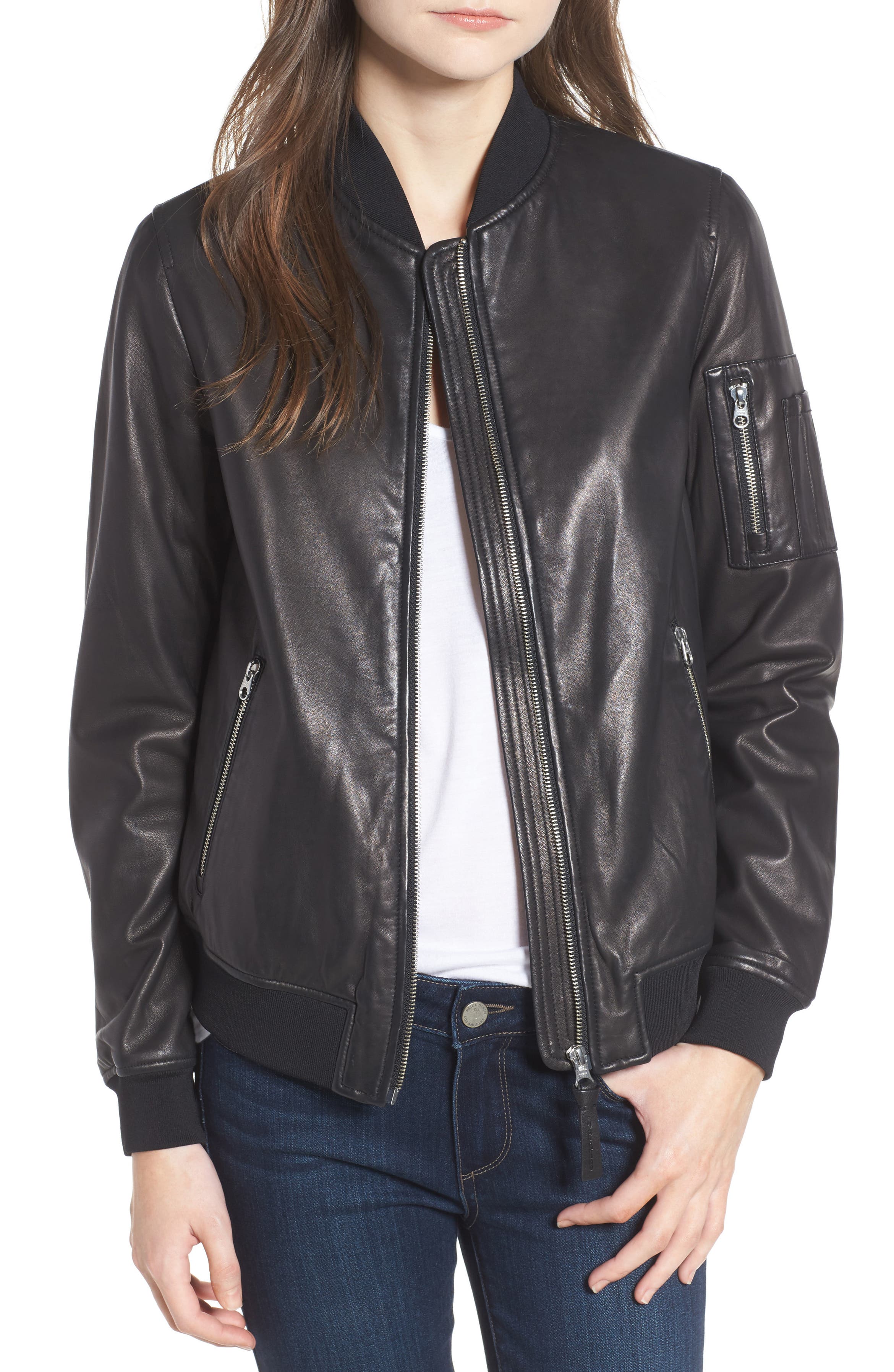 Mackage Leather Bomber Jacket | Nordstrom