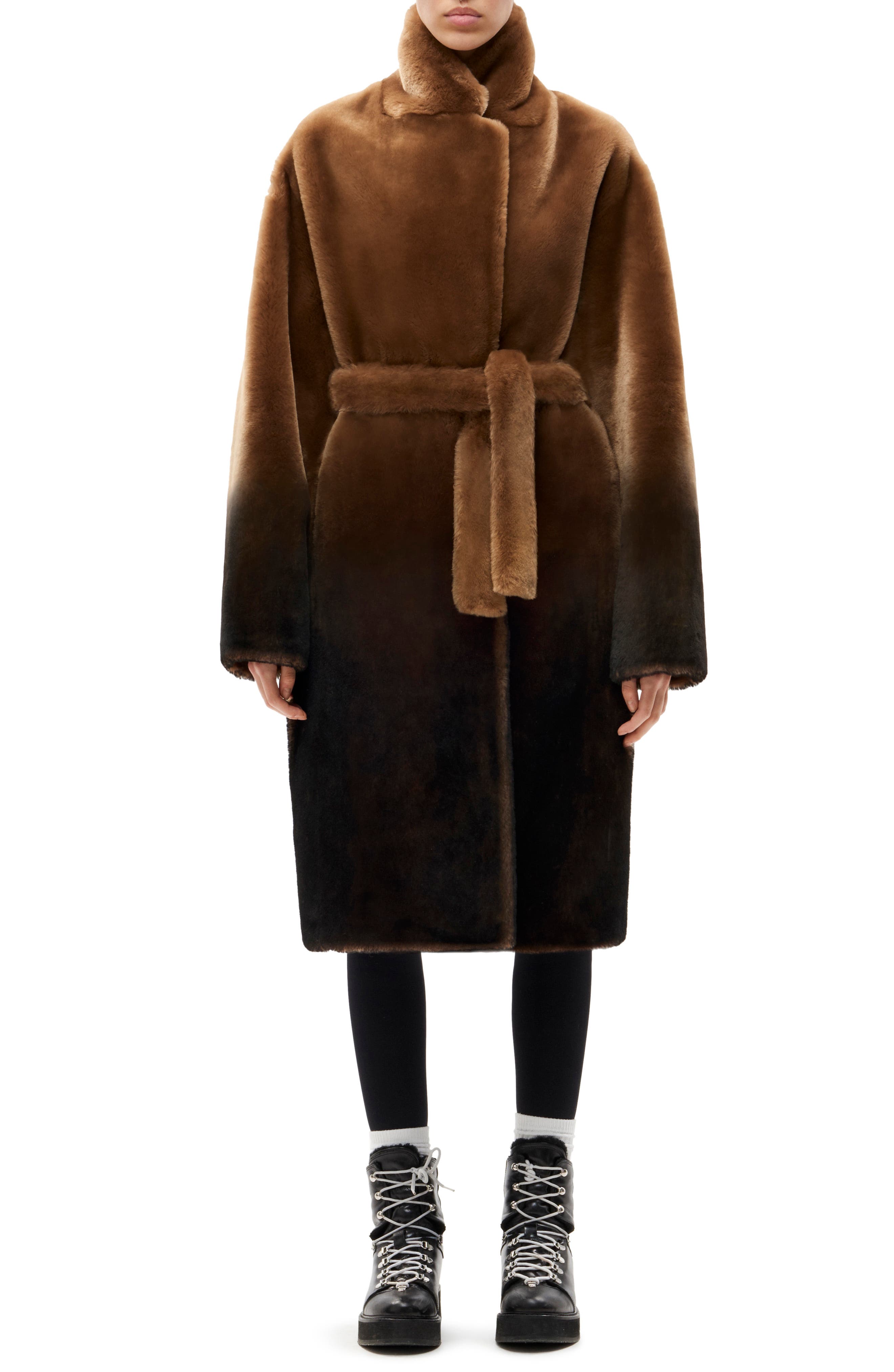 designer shearling coats womens