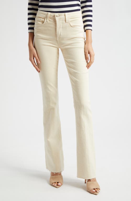L Agence L'agence Ruth High Rise Straight Leg Jeans In Creme Brulee
