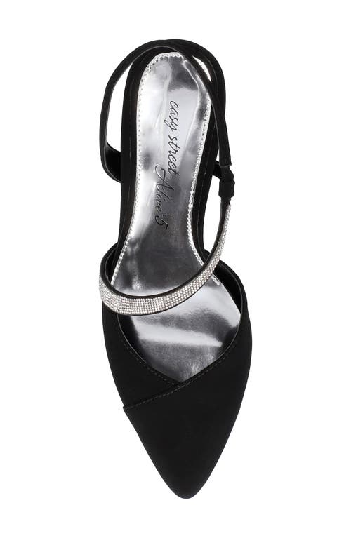 Shop Easy Street Emerald Slingback Pointed Toe Pump In Black Lamy